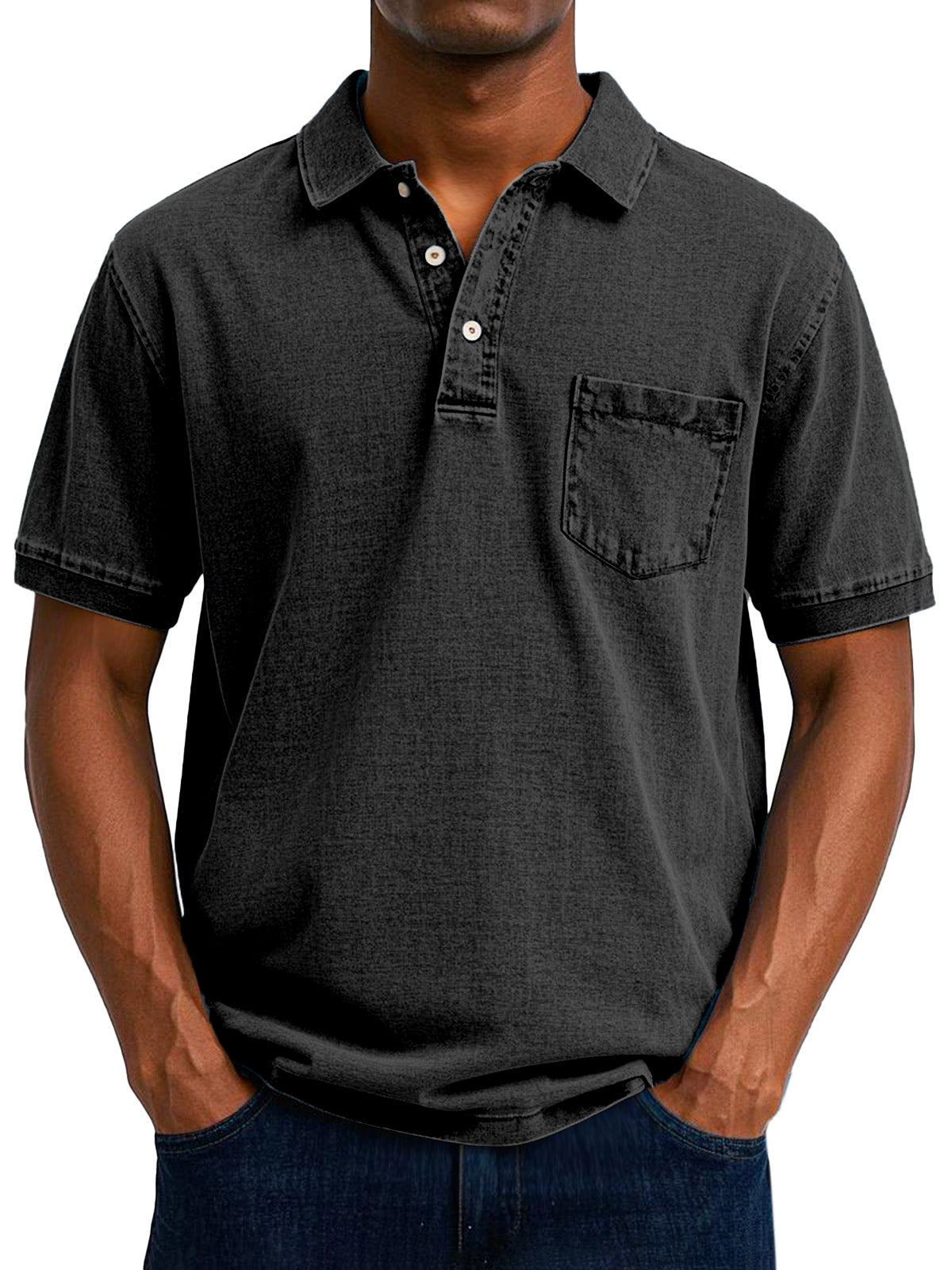 Henrik - Vintage Afslappet Poloskjorte til Mænd med Tidløs Retro-Charm