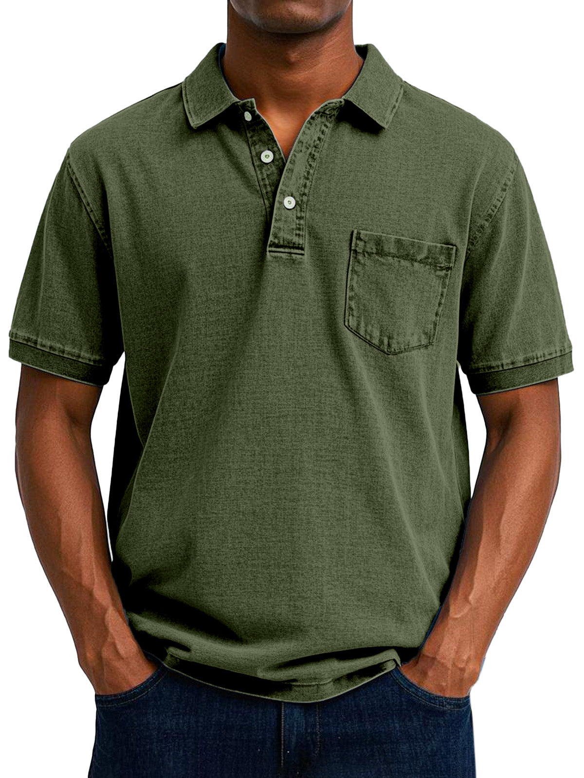 Henrik - Vintage Afslappet Poloskjorte til Mænd med Tidløs Retro-Charm