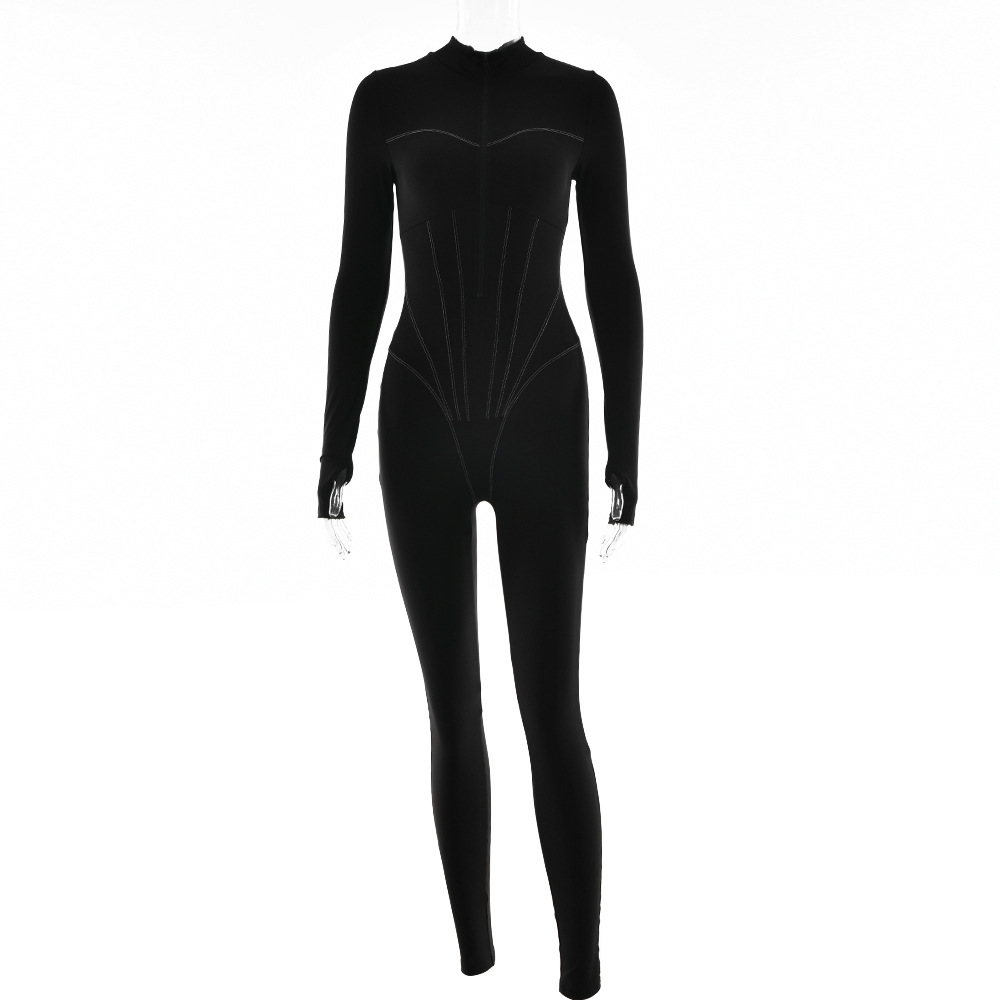 Trendy Buksedragt Med Lynlås - Komfortabel Og Stilfuld Jumpsuit Til Alle Anledninger