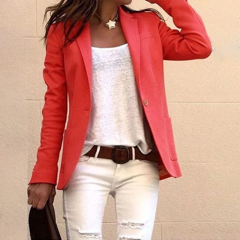 Alba – Lang Slim Fit Blazer til Kvinder