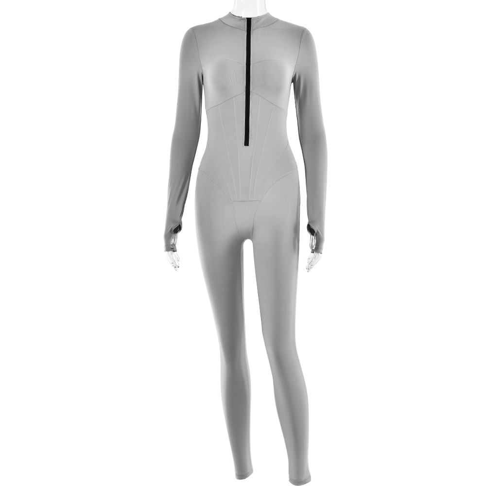 Trendy Buksedragt Med Lynlås - Komfortabel Og Stilfuld Jumpsuit Til Alle Anledninger