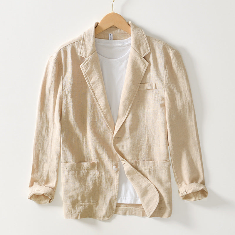 Max - Herre Blazer i Bæredygtigt Hør med Minimalistisk Snit til Semi-Formelle Anledninger