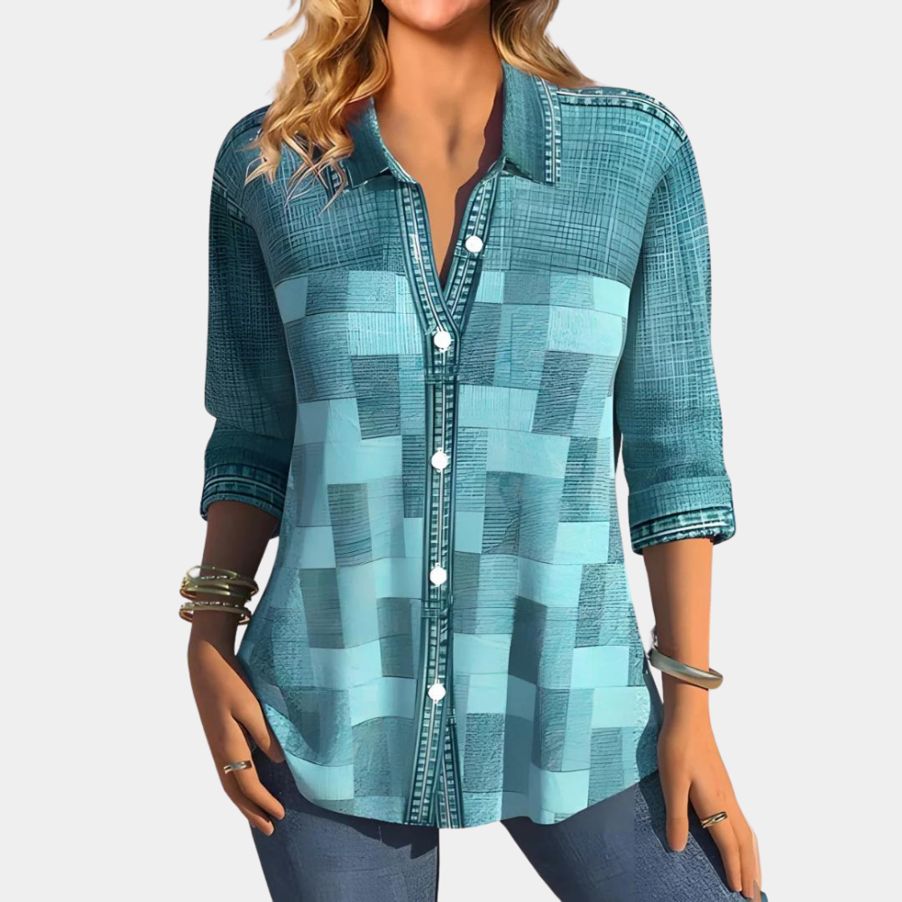 Carly - Afslappet Bluse til Kvinder med Åndbart Design og Tidløs Elegance