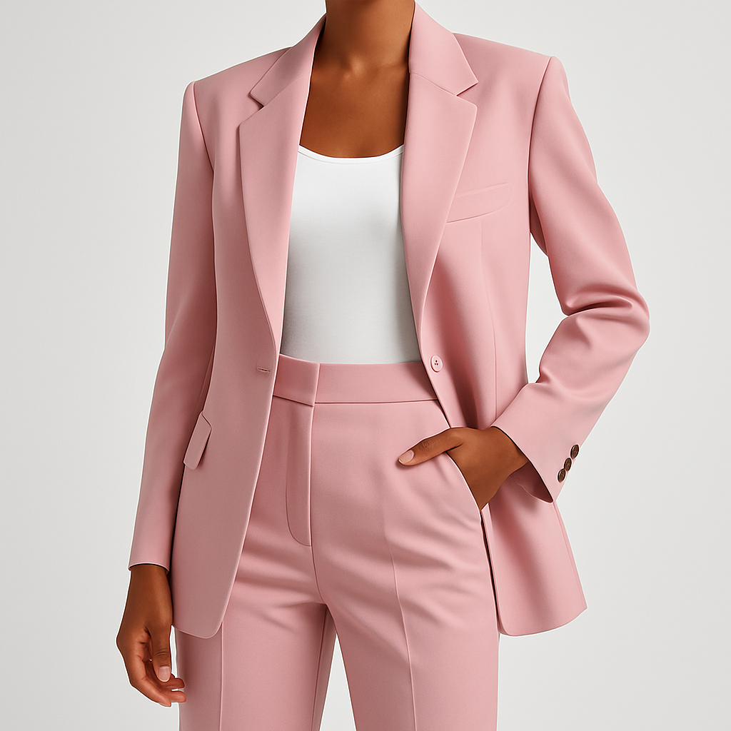 Elegant Blazer Og Bukser Sæt Til Moderne Kvinder - Komfortabelt, Slankt Design
