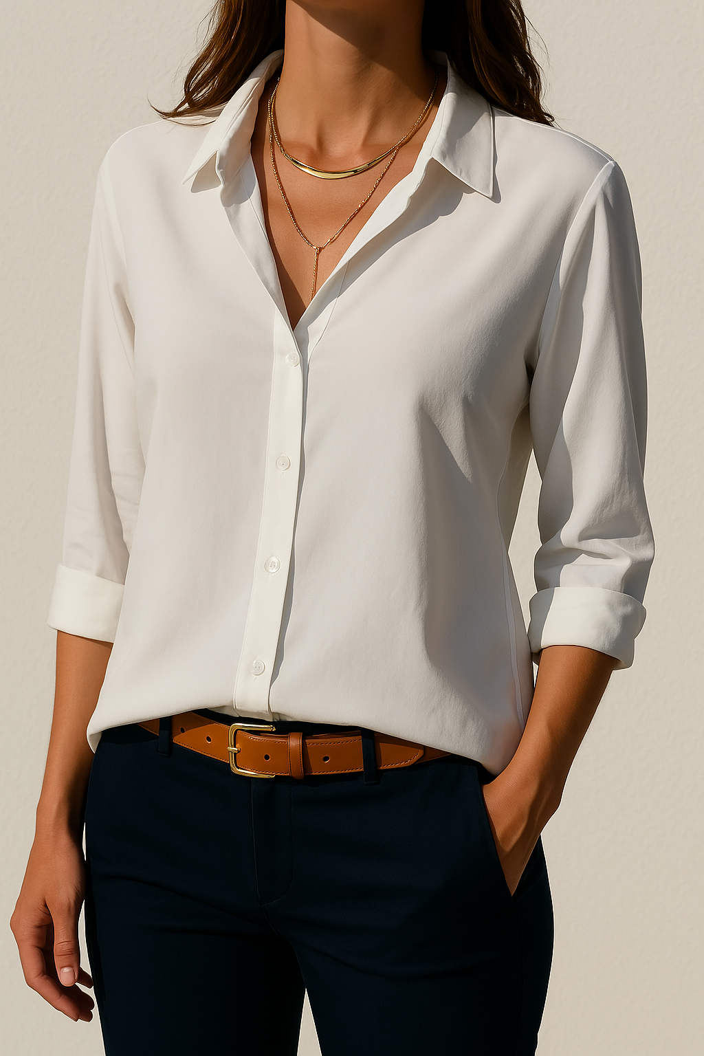 Alva – Elegant chiffonbluse til kvinder