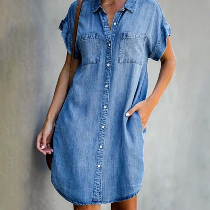 Fanny – Denim Kjole til Kvinder