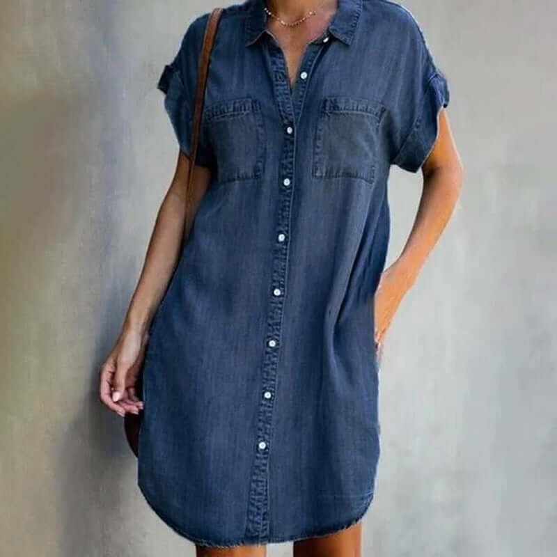 Fanny – Denim Kjole til Kvinder