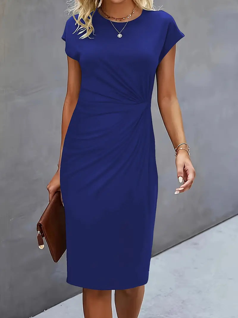 Katrien - Elegant Midi Kjole med Flatterende Pasform