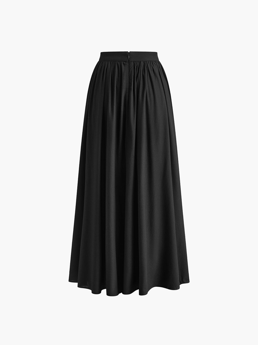 Kvalitets Katoen - Plisseret Maxiskørt i Letvægtsstof til Elegant Stil
