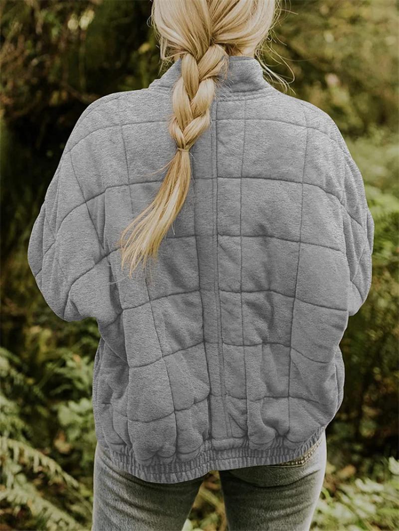 ELVINA – Quiltet Jakke med Lynlås