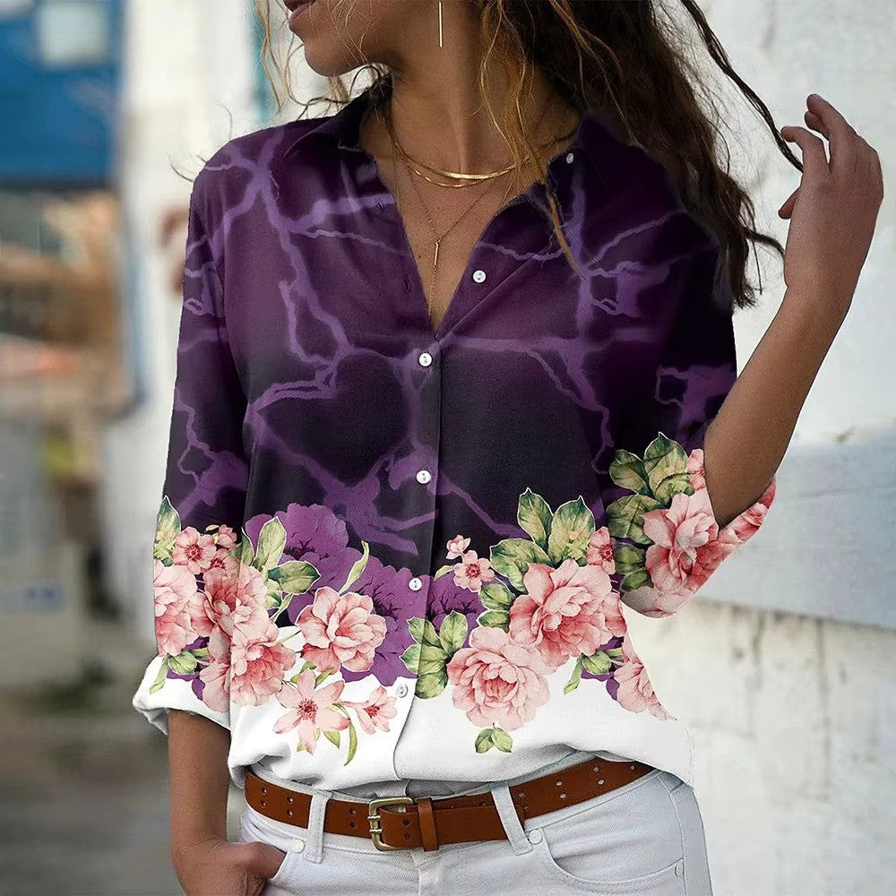 Elvira – Let Bluse med Print til Kvinder