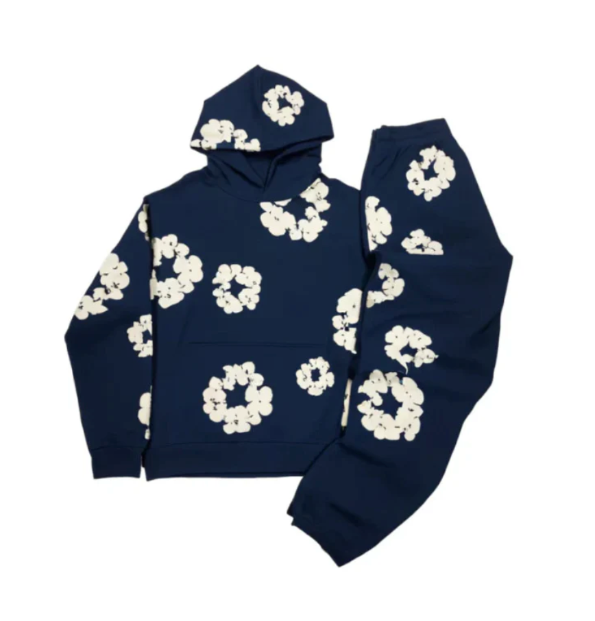 FLORVIBE – Unisex blomster-træningssæt i blødt materiale og farverigt design