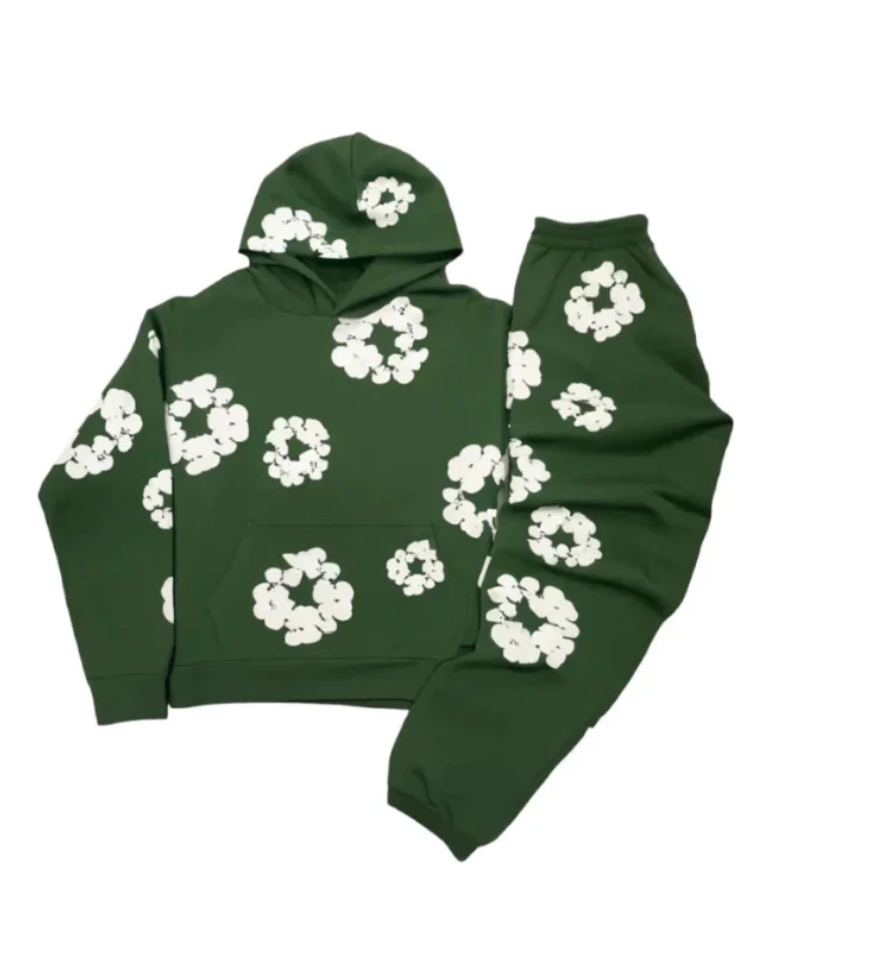 FLORVIBE – Unisex blomster-træningssæt i blødt materiale og farverigt design