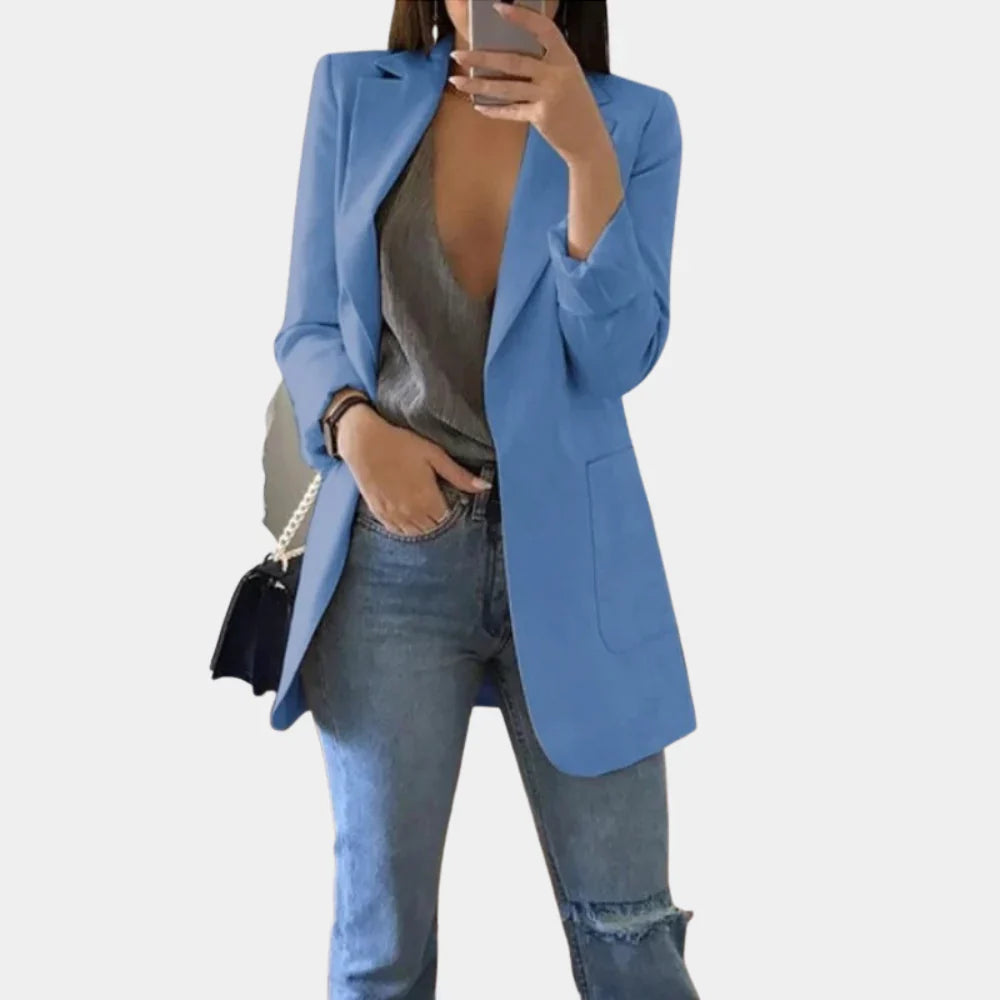 Sigrid – Lang, figursyet blazer til kvinder