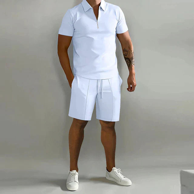 Variant image for Elegant Herre Polo Og Shorts Sæt - Letvægts, Flatterende Og Komfortabel Sommerbeklædning-19