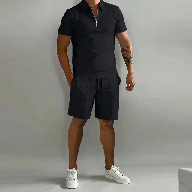 Variant image for Elegant Herre Polo Og Shorts Sæt - Letvægts, Flatterende Og Komfortabel Sommerbeklædning-13