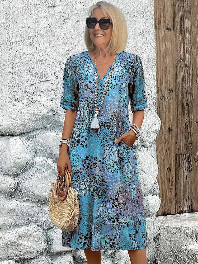 Nina | Vivid Midi Kjole | Elegant & Trendy Design