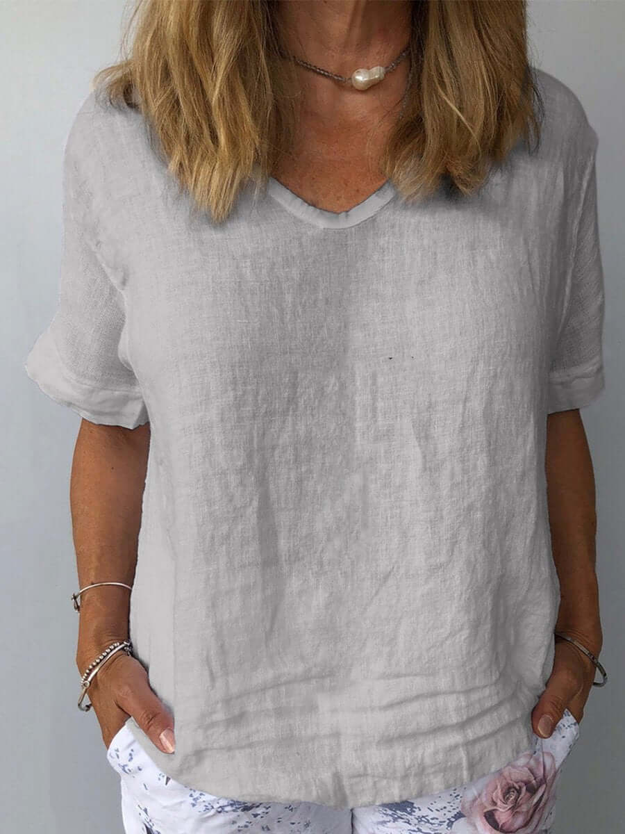 Elegant Katoenen Linnen Tanktoppe Dame - Letvægts, Åndbar & Bæredygtig Toppe til Damer-3