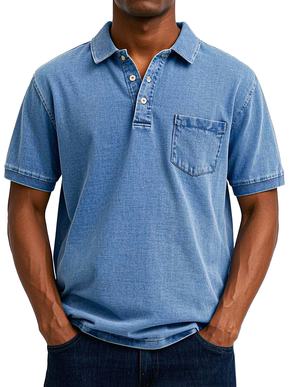 Henrik - Vintage Afslappet Poloskjorte til Mænd med Tidløs Retro-Charm