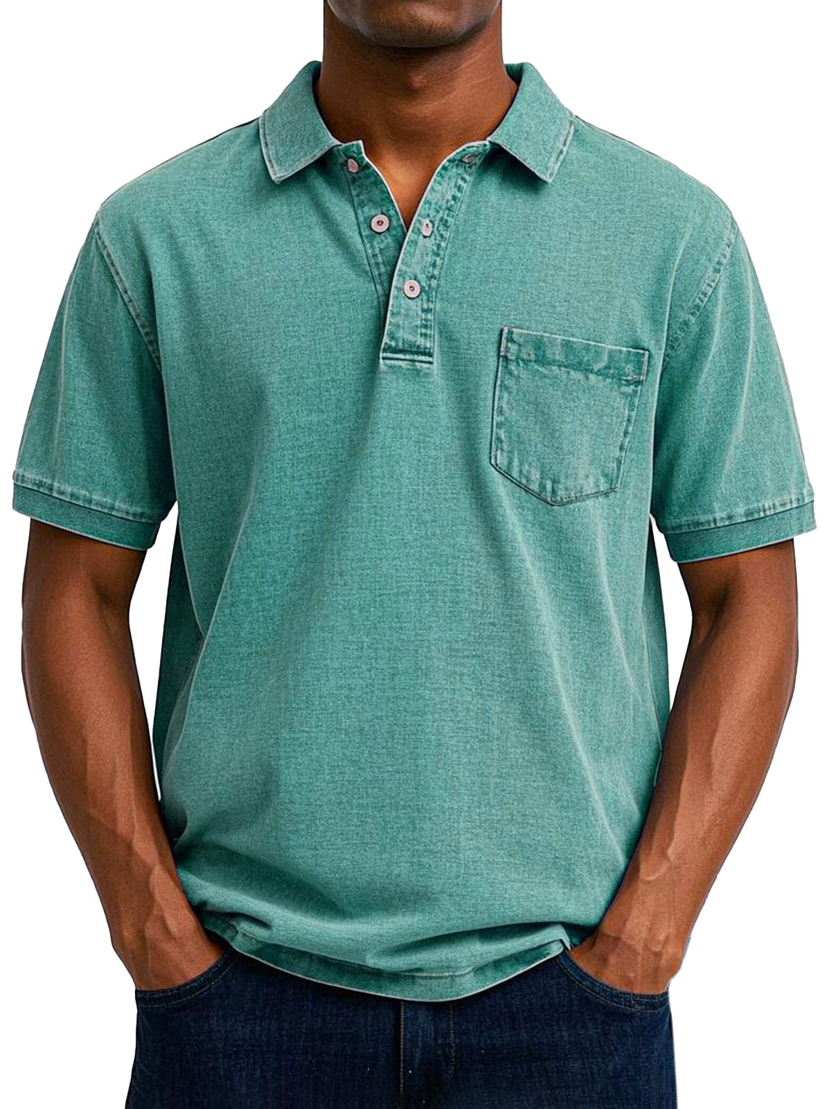 Henrik - Vintage Afslappet Poloskjorte til Mænd med Tidløs Retro-Charm