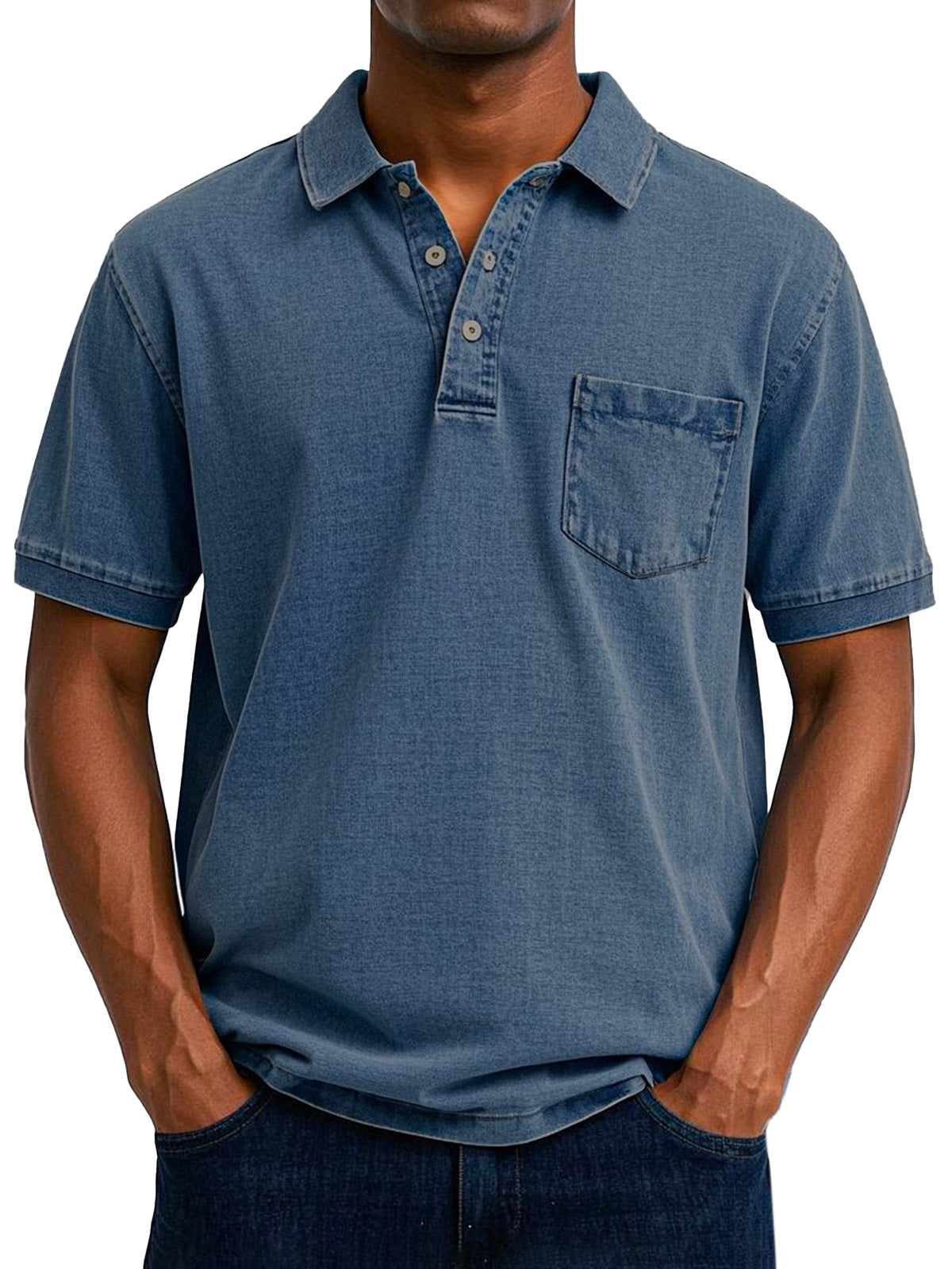 Henrik - Vintage Afslappet Poloskjorte til Mænd med Tidløs Retro-Charm