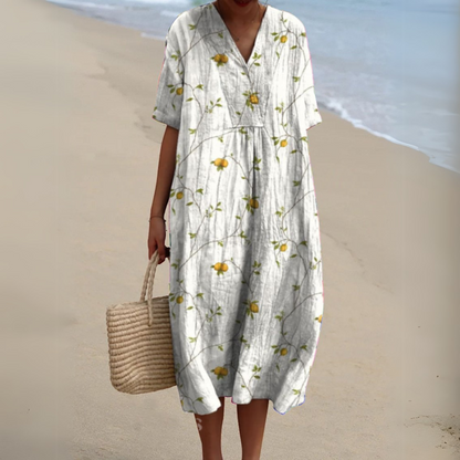 Variant image for Blomster Sommerkjole - Let Vejrtræk, Elegant Pasform, Ideel Til Varme Dage-49