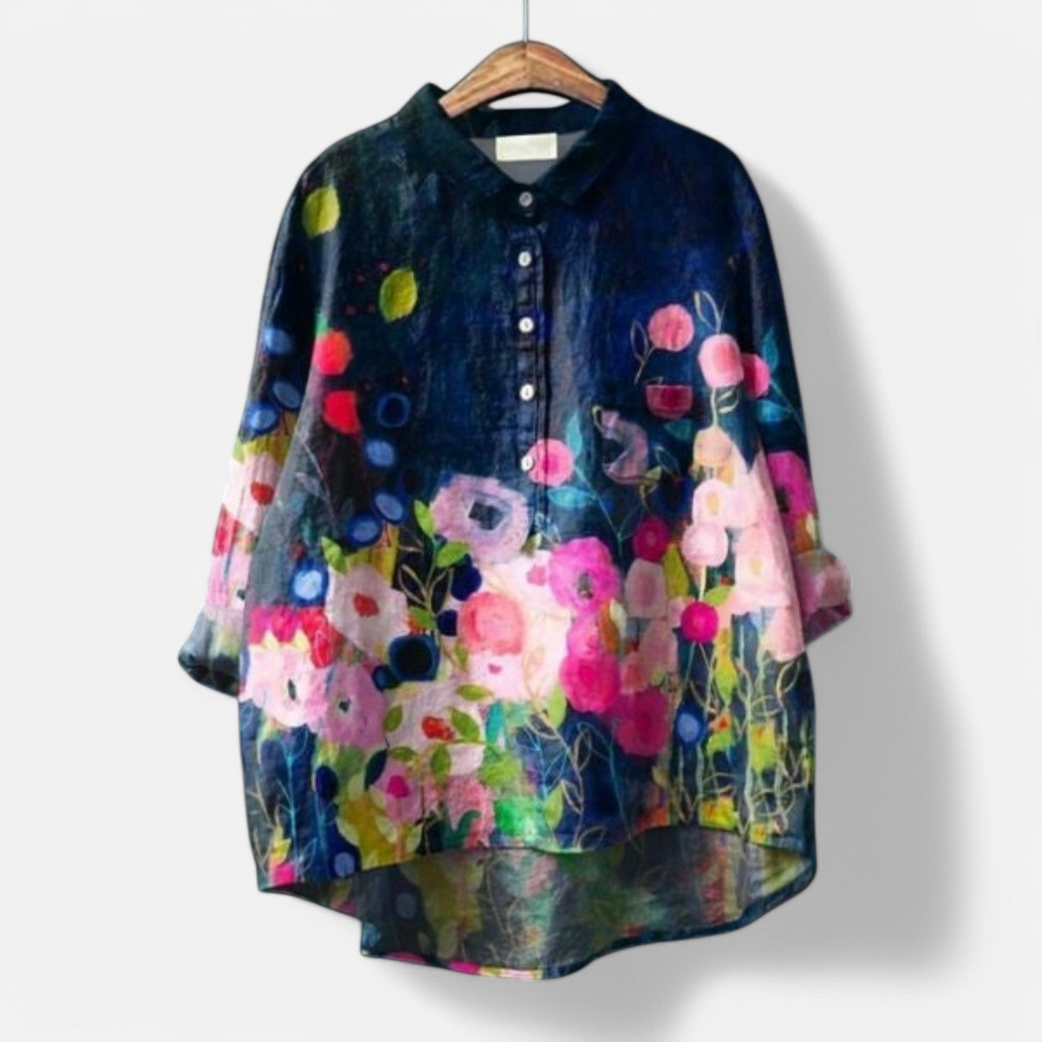 Variant image for Kiara - Elegant Blomstret Bluse med Løs Pasform til Enhver Anledning-33