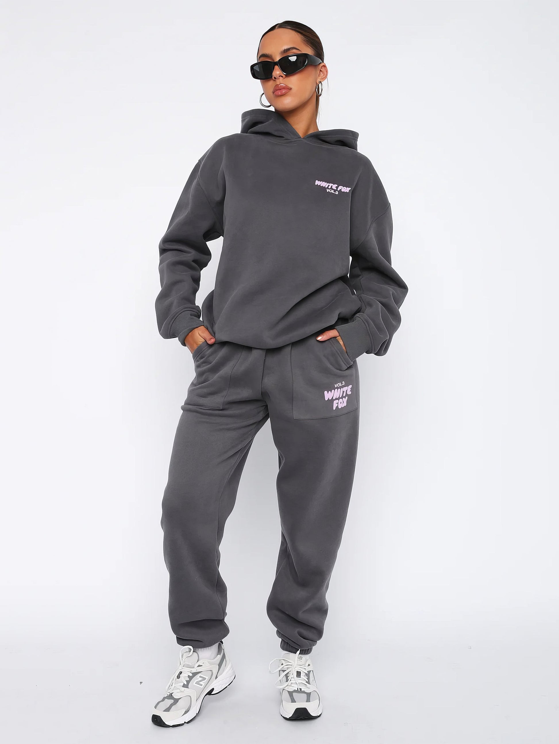 Oversized Hoodie Sæt Til Kvinder - Komfortabel, Blød & Åndbar Træning-3