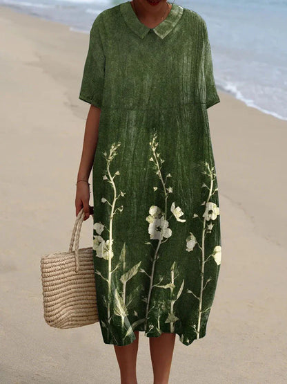 Variant image for Sommerkjole med Blomsterprint - Let Pasform til Salg, Ideel til Sommer-8