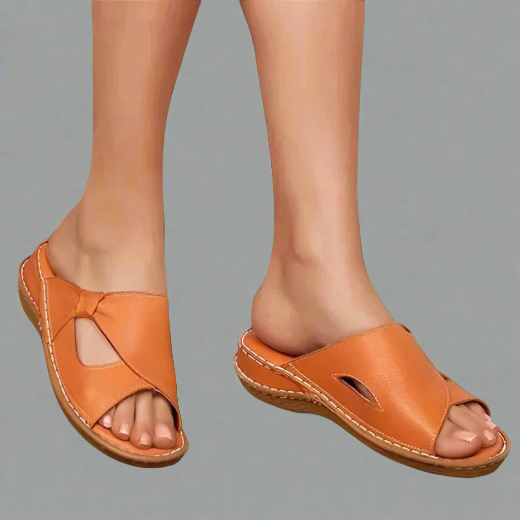 Yvonne - Ergonomiske Sandaler Dame i Premium Læder med Stødabsorberende Såler-3