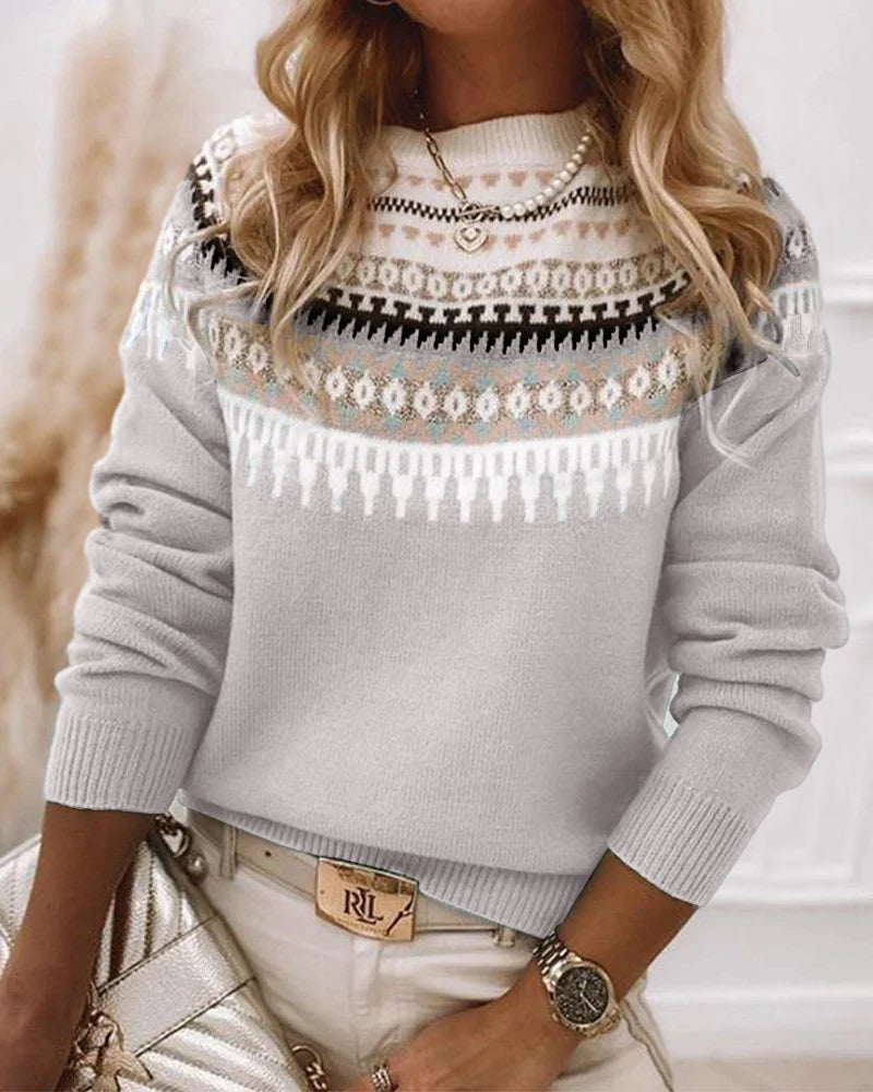 Olivia - Strikket Sweater med Flatterende Pasform og Tidløs Stil til Kvinder