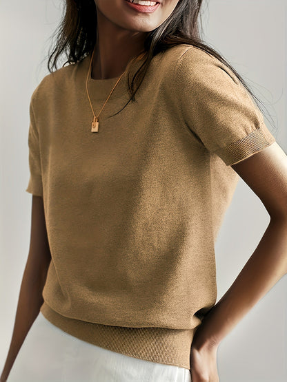Variant image for Trendy Casual T-Shirt Med Korte Ærmer - Letvægtsdesign Til Forår og Sommer-19