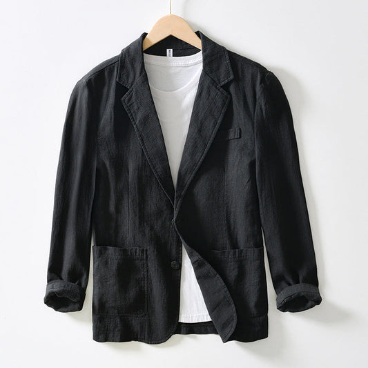 Max - Herre Blazer i Bæredygtigt Hør med Minimalistisk Snit til Semi-Formelle Anledninger