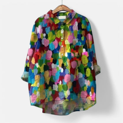 Variant image for Kiara - Elegant Blomstret Bluse med Løs Pasform til Enhver Anledning-49
