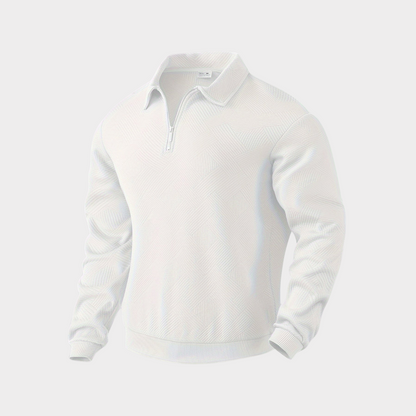 Variant image for Victor - Geometrisk Print Sweater Med Kvarte Zip, Varm Og Åndbar-25