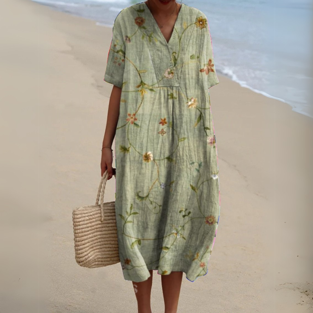 Blomster Sommerkjole - Let Vejrtræk, Elegant Pasform, Ideel Til Varme Dage-5