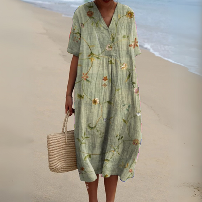 Blomster Sommerkjole - Let Vejrtræk, Elegant Pasform, Ideel Til Varme Dage-5