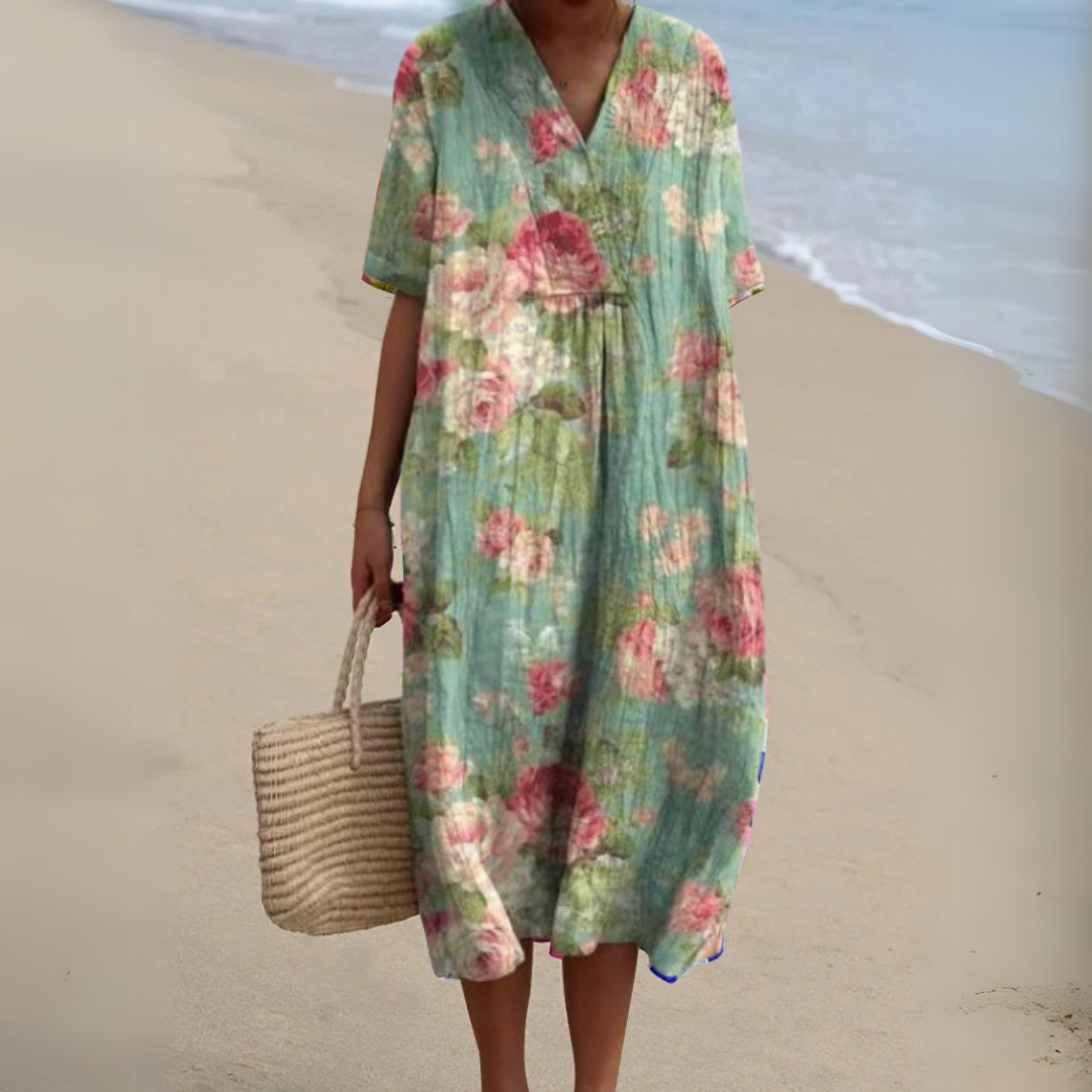 Variant image for Blomster Sommerkjole - Let Vejrtræk, Elegant Pasform, Ideel Til Varme Dage-37