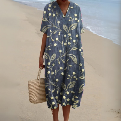 Variant image for Blomster Sommerkjole - Let Vejrtræk, Elegant Pasform, Ideel Til Varme Dage-43