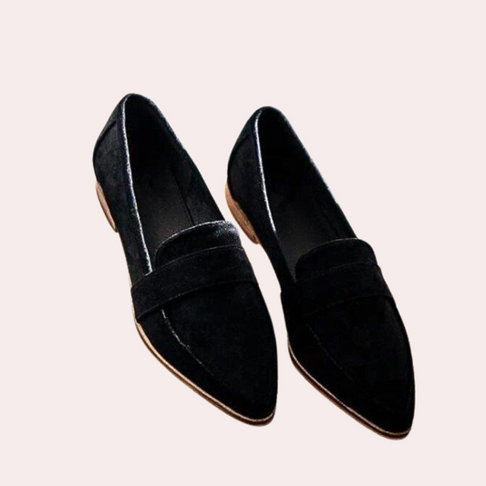 AMÉLIE – Komfortable Loafers i Ruskindslook med Tidløst Design