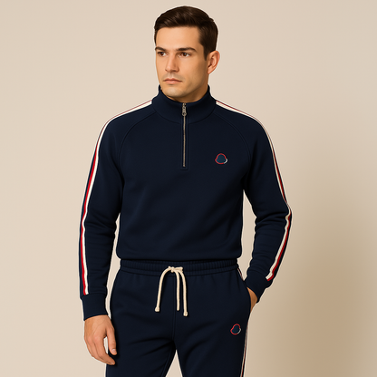 Casper - Tracksuit Mænd i Katoen Med Half-Zip Sweatshirt og Joggers