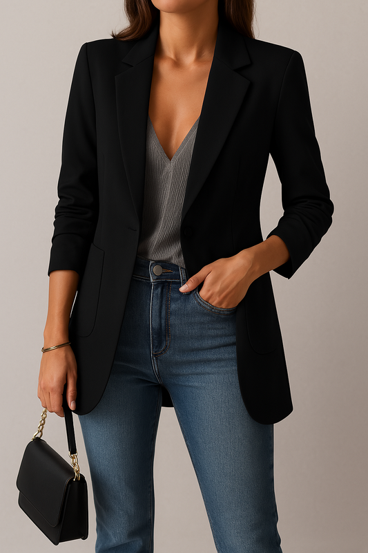 Sigrid – Lang, figursyet blazer til kvinder
