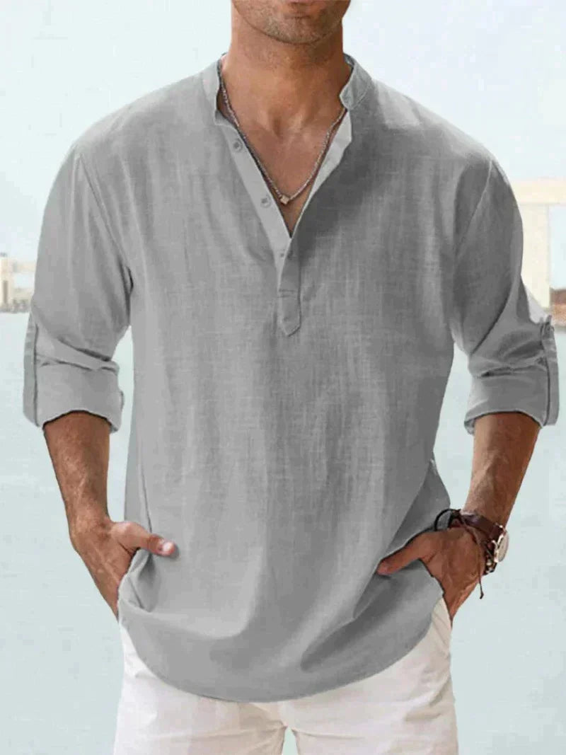 Variant image for Marine Linnen Skjorte Til Mænd - Åndbar, Letvægts Og Stilfuld Strandmode-41