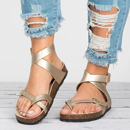 SOLÈNE – Sandaler i Elegant Faux Læder med Justerbar Spænde