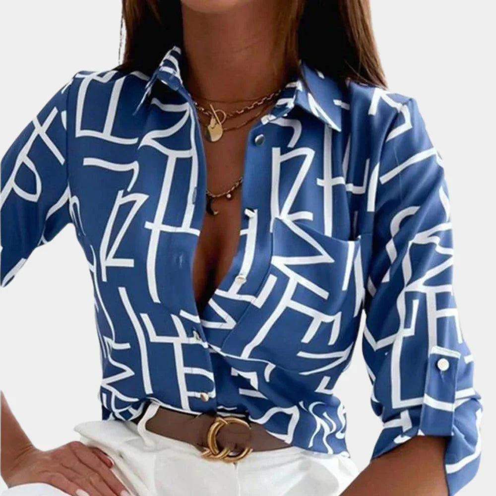 Liv – Elegant Damebluse med Krave