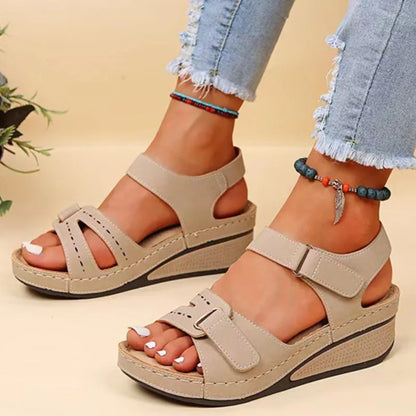Loes - Komfortable Orthopædiske Sandaler Dame med Justerbare Remme og Åben Tå