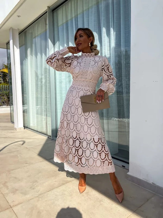 Alisha - Elegant Kantenjurk Med Flatterende Pasform Til Formelle Begivenheder-1