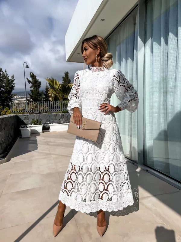 Alisha - Elegant Kantenjurk Med Flatterende Pasform Til Formelle Begivenheder-5