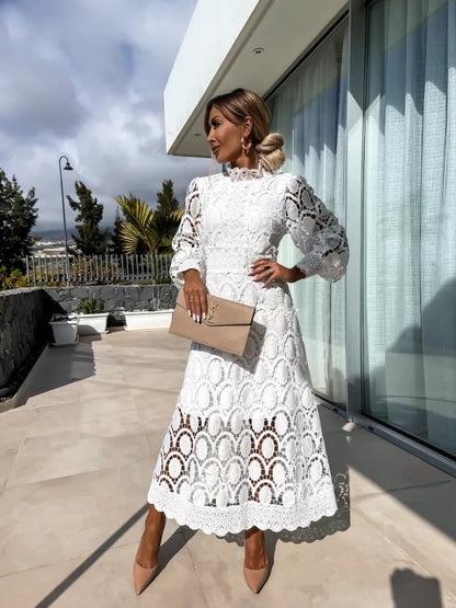 Alisha - Elegant Kantenjurk Med Flatterende Pasform Til Formelle Begivenheder-5
