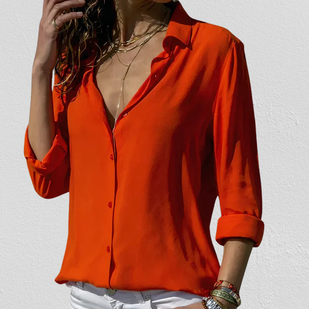 Alva – Elegant chiffonbluse til kvinder